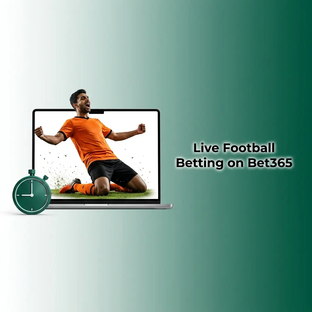 Bet365 live football betting interface showing real-time odds, match tracker, and in-play stats during an ongoing match