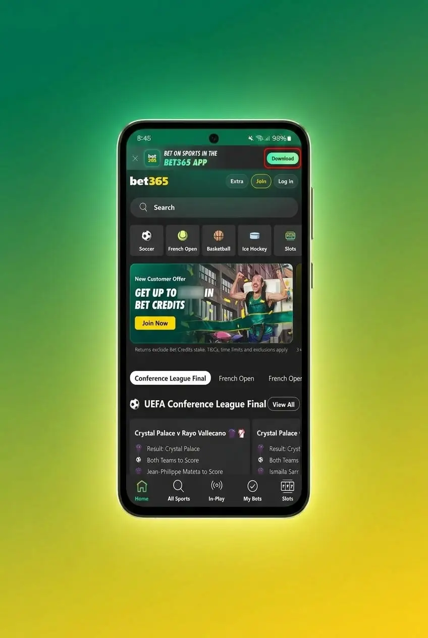 Step-by-step guide showing how to download and install the Bet365 Android APK app on a smartphone